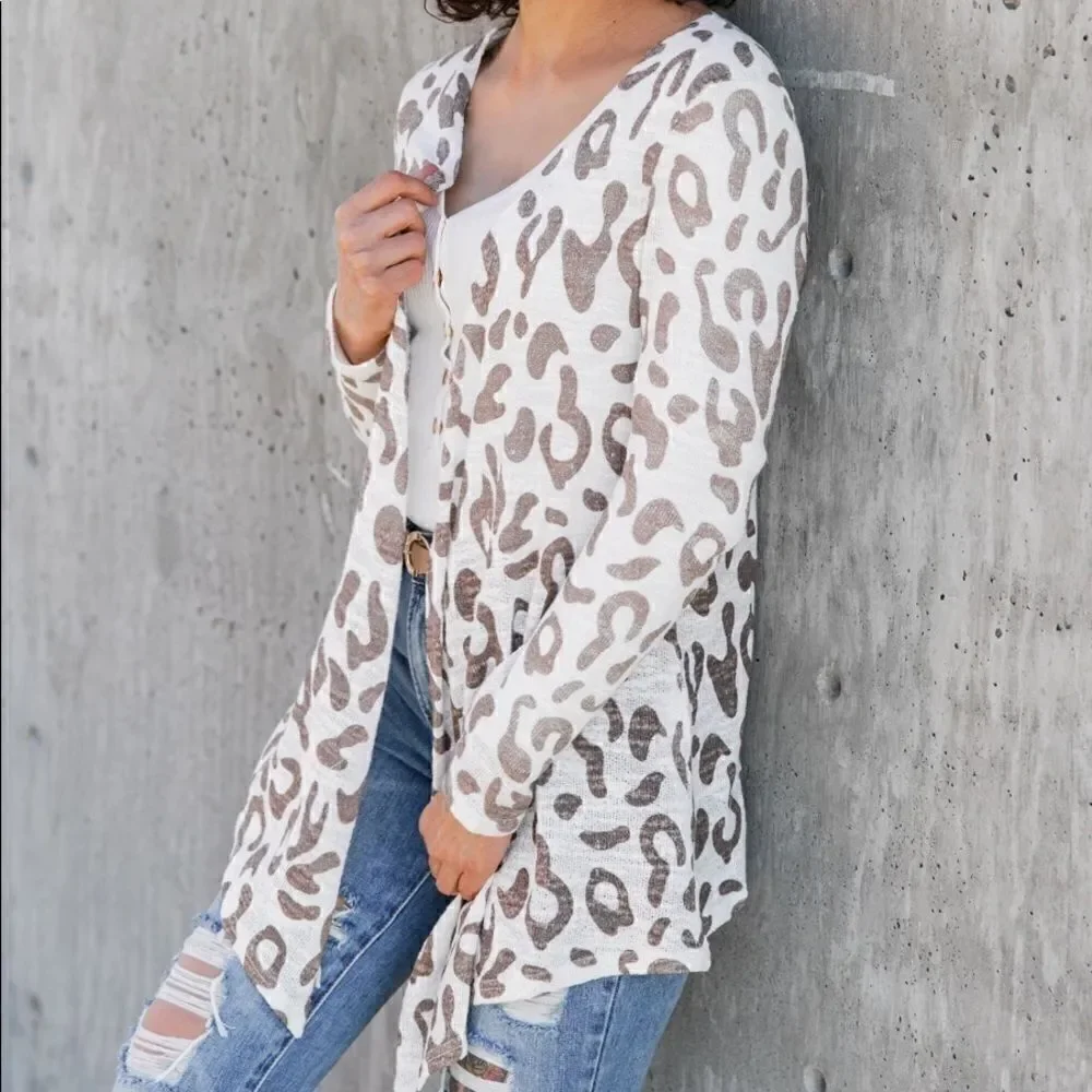 New. Gameday Couture Wild Thing leopard cardigan